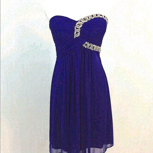 Strapless Dress Short Chiffon Dress - Picture 1 of 7